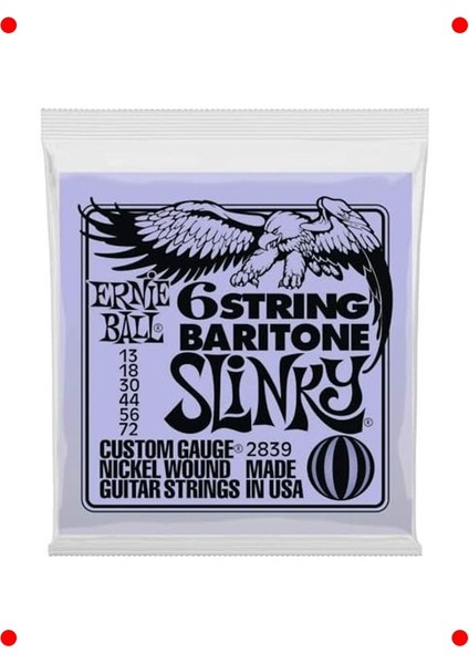 Bariton Gitar Teli Seti (6 Telli, 13-72)