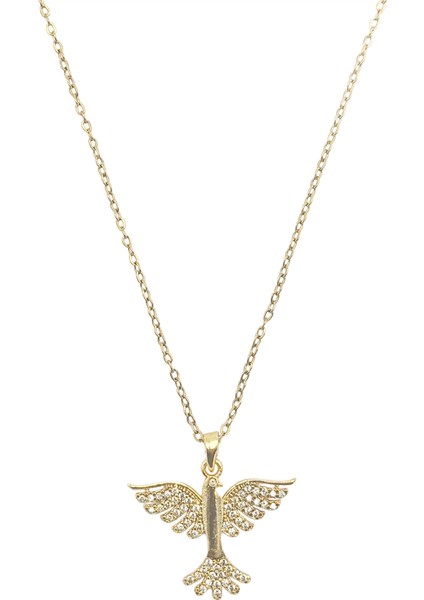 Çelik Kolye Gold 45CM Kuşlu