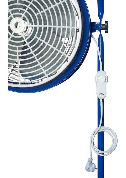 Ayas Devekuşu Retro Tekerlekli Sanayi Tipi Vantilatör - Mavi modelleri