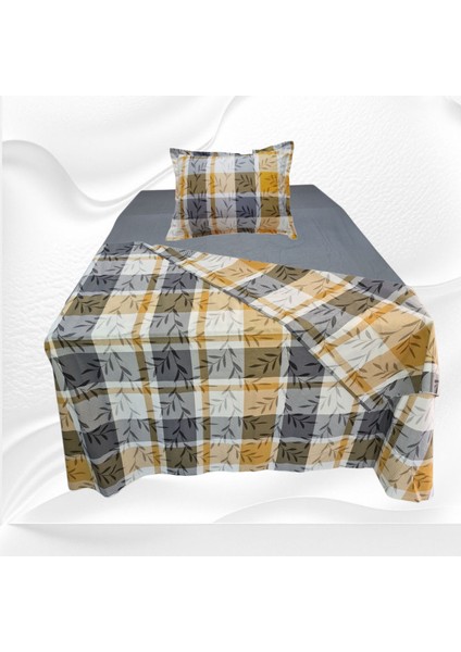 T.KIŞILIK%100PAMUKLU(160X225 Nevresim)Lastikli Çarşaf 100X200X30(FERMUARLI Yastık Kılıfı 50X70