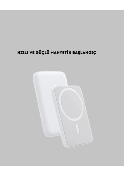 Techmrt Magsafe Uyumlu Kablosuz Powerbank – Güçlü Mıknatıs, Hızlı Şarj, Kompakt Tasarım modelleri
