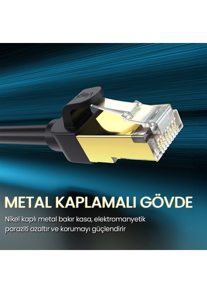CAT8 40Gbps 2000Mhz STP RJ45 Ethernet Kablosu 5 Metre indirimleri