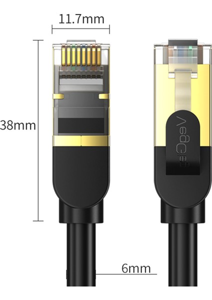 CAT8 40Gbps 2000Mhz STP RJ45 Ethernet Kablosu 5 Metre