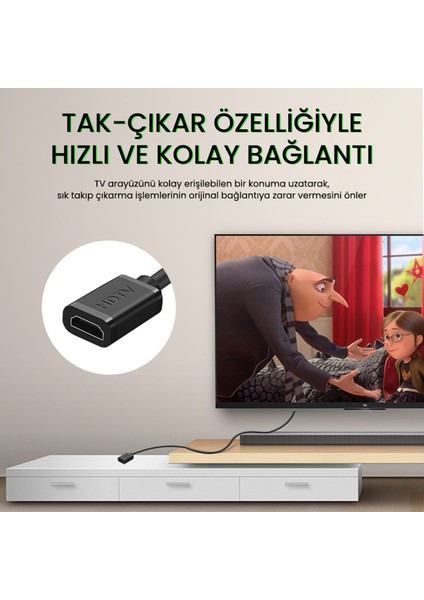4K 60Hz Dişi Erkek HDMI 2.0 Uzatma Kablosu 1.5 Metre fırsatları