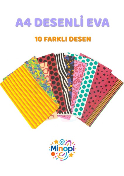 Desenli Eva Süngeri 20X30 10'lu Paket Desenli Eva 10'lu Paket