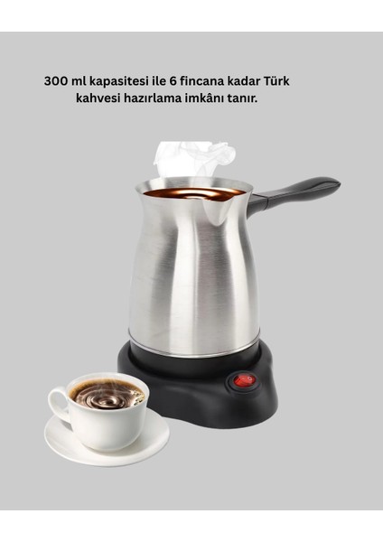 Nrzsnt Elektrikli Türk Kahvesi Cezvesi 800W Kablosuz Döner Tabanlı indirimleri