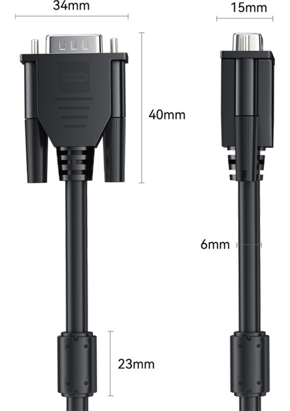 1080P 60Hz VGA Görüntü Kablosu 5 Metre