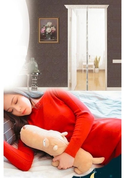 Buffer® Pratik Manyetik Mıknatıslı Beyaz Kapı Pencere Sinekliği Tülü 90 x 210 cm