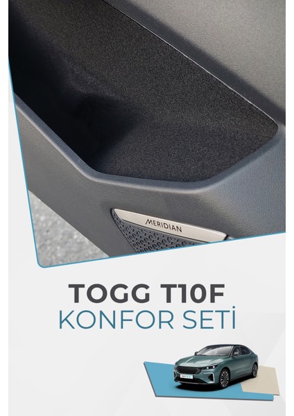 Togg T10F Sedan Konfor Seti - Araç Içi Eşya Ceplerine Özel Kumaş Kaplama