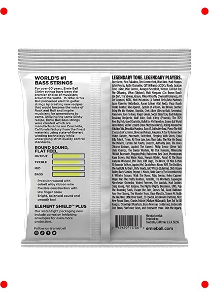 Kısa Ölçek Düz Sargılı Bas Telleri 45-105 fiyatları