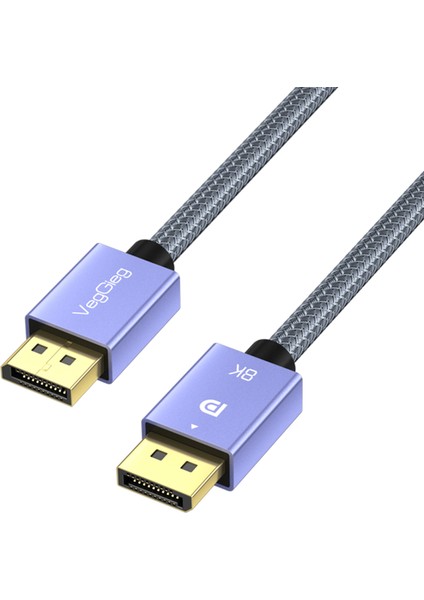8K/60Hz 4K/165Hz 2K/240Hz DisplayPort 1.4 Kablo 2 Metre