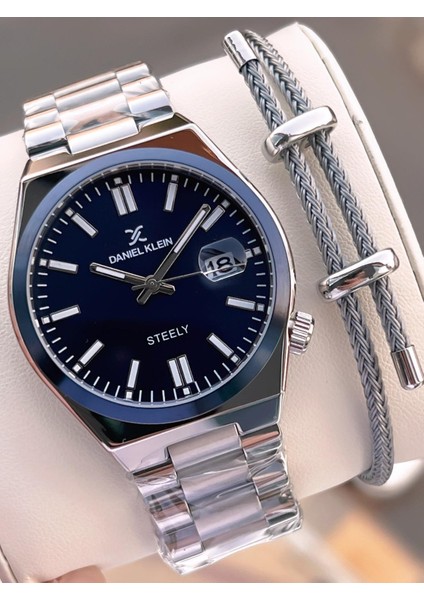 Italyan Tasarım Bileklik Hediyeli 2 Yıl Garantili 3 Atm Erkek Kol Saati ES.13861-11