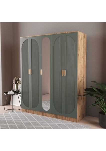 Soho 5 Kapaklı Eko Gardırop - Mdf Kapak