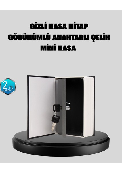 Nrzsnt Anahtarlı Gizli Kitap Kasa – Metal Iç Yapı, Kamuflajlı Sözlük Tasarım