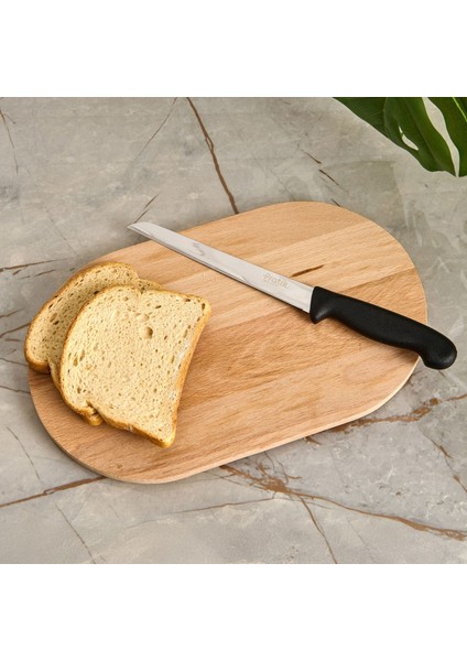 Ince Dişli Ekmek Bıçağı - Siyah - 17 cm