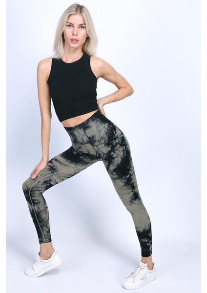 Toparlayıcı Batik Tayt Desenli Spor Tayt fiyatları