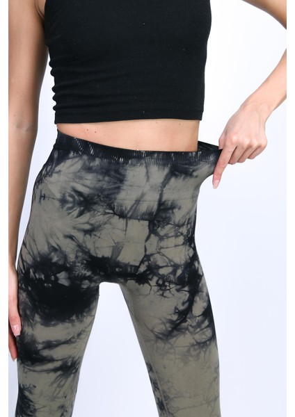 Toparlayıcı Batik Tayt Desenli Spor Tayt indirimleri