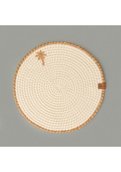 Soft Palm Nakışlı Supla - Ekru - 33X33 cm modelleri