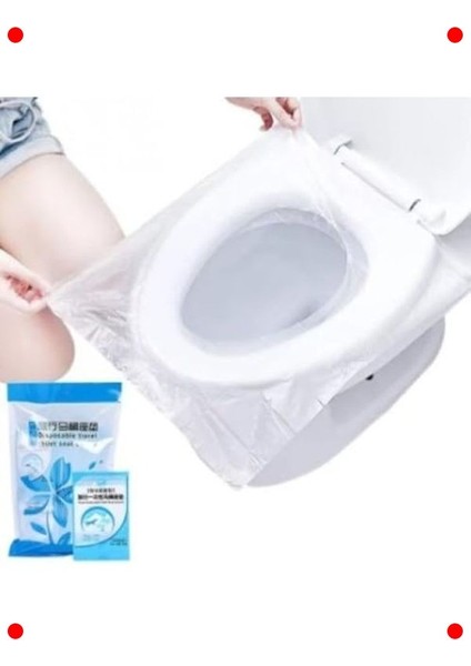 50 Adet Tek Kullanımlık Klozet Kapağı Örtüsü | Seyahat