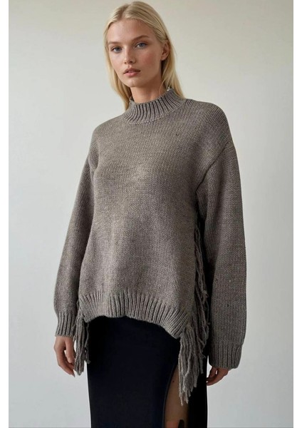 Kenarları Püsküllü Tasarım Kazak fırsatları