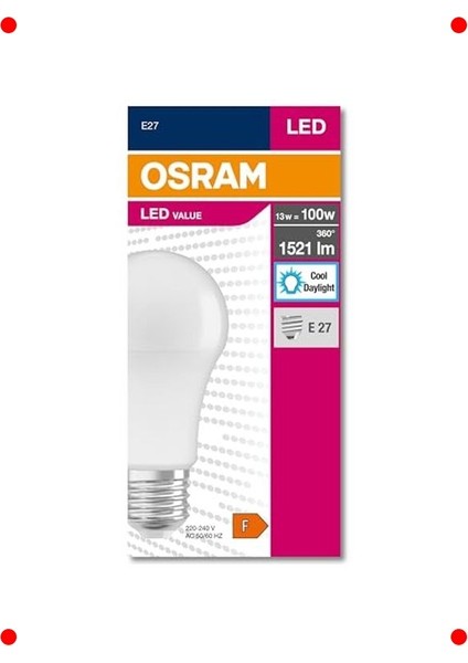 E27 Duy Beyaz Işık LED Ampul 13W (100W Eşi) - 6500K