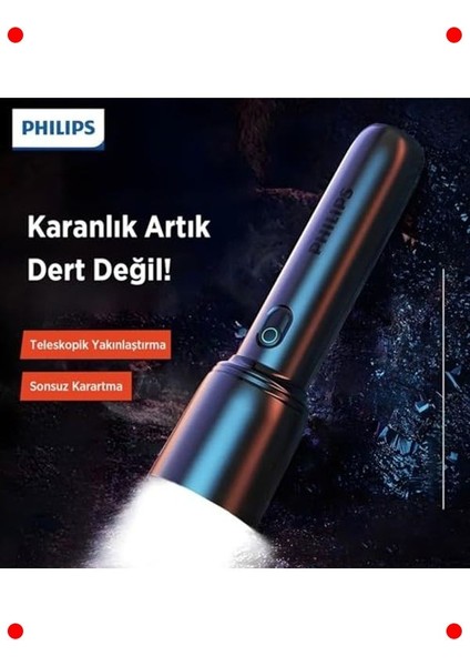 Şarj Edilebilir Zoomlu 400 Lümen LED El Feneri fırsatları