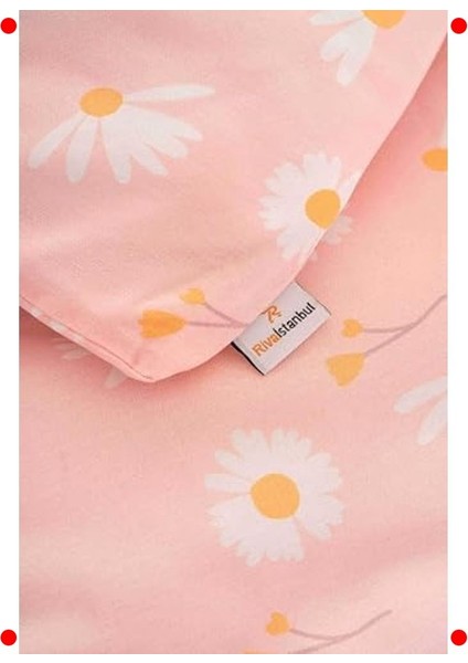 Papatya Desenli Pamuk Tek Kişilik Nevresim Takımı modelleri