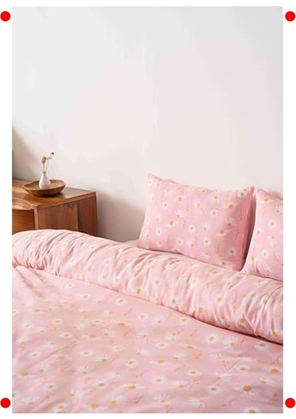 Papatya Desenli Pamuk Tek Kişilik Nevresim Takımı fırsatları