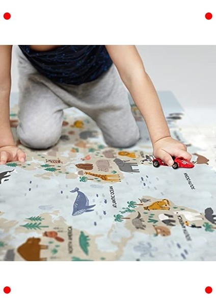 Hayvanlar Atlası Tasarımlı Çocuk Oyun Matı - Bebek Halısı modelleri