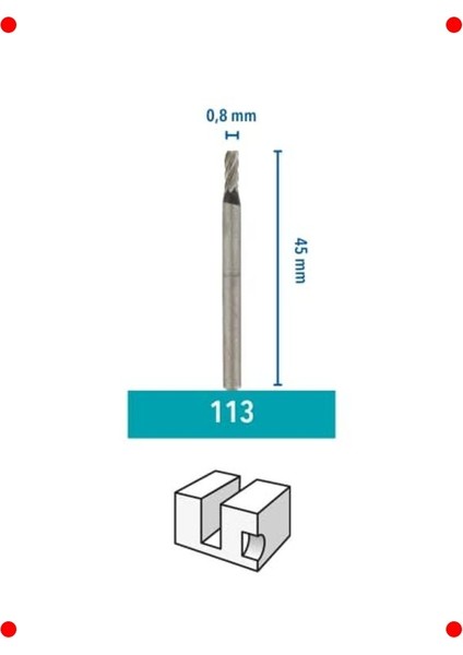 Uzun Silindir Gravür Kesici Uç Seti 1.6mm (3'lü) fiyatları