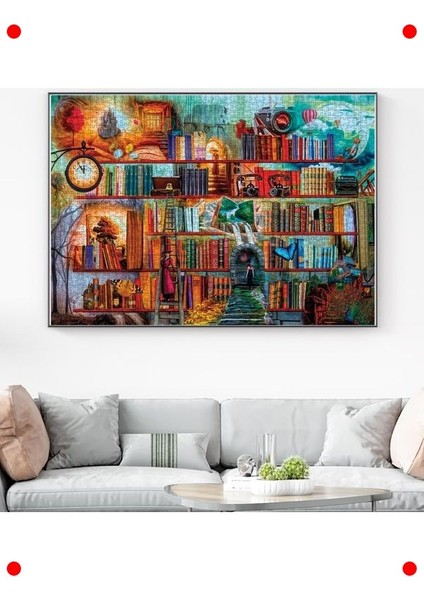 kitaplık temalı 3000 parça yapboz modelleri