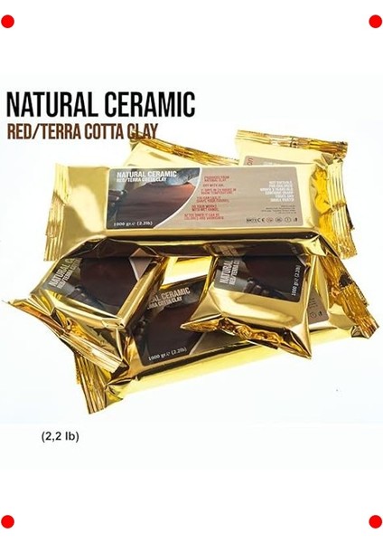 Kırmızı Seramik Modelleme Kili - 1 Kg, Fırınsız fırsatları
