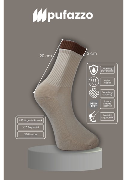 Kadın Spor Çorap 3'lü Set – Çift Lastik | Doğal Pamuk | Havlu Taban | Dikişsiz Çorap fiyatları
