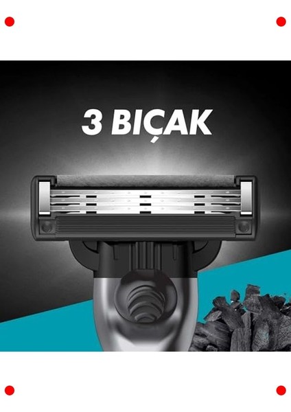 Kömür Özlü Yedek Tıraş Bıçağı - 2'li Paket indirimleri