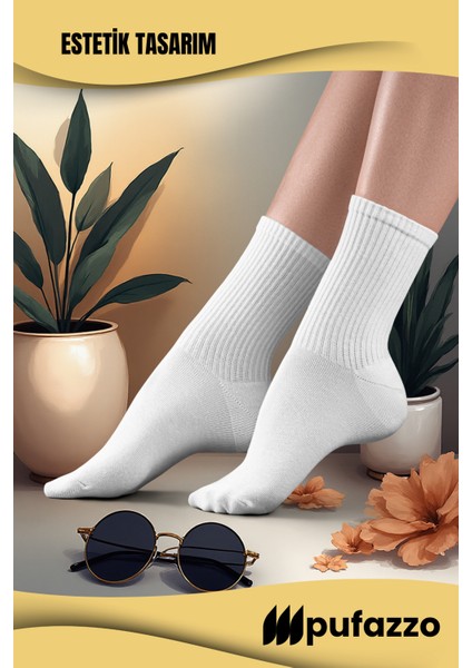 Erkek Soket Çorap 3'lü Set - Doğal Pamuk, Dikişsiz, Spor Koşu Yürüyüş ve Antrenman Çorabı fırsatları