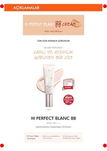 SPF50+ Aydınlatıcı ve Ton Eşitleyici Bb Krem fiyatları