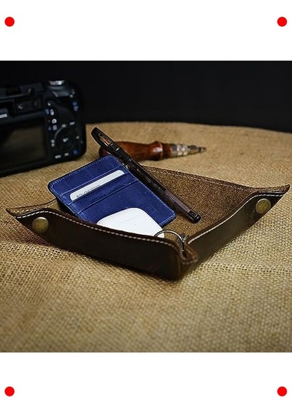 Hakiki Deri Katlanabilir Masa Düzenleyici Tepsi Kahve fiyatları