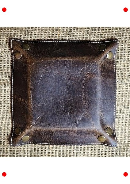 Hakiki Deri Katlanabilir Masa Düzenleyici Tepsi Kahve fırsatları