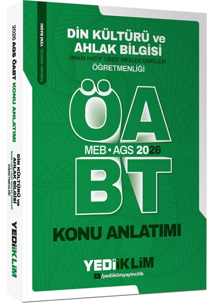 2026 Öabt Din Kültürü Öğretmenliği-Meb Ags Tüm Konular Konu Anlatımı-Soru Bankası modelleri