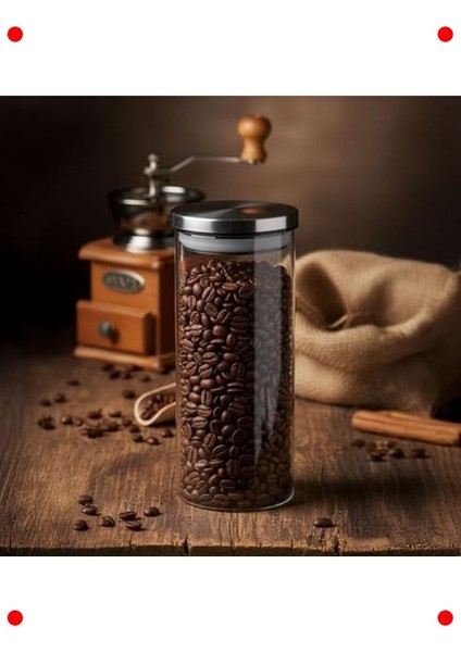 Vakumlu Kapaklı Borosilikat Cam Kavanoz, 1 Litre modelleri