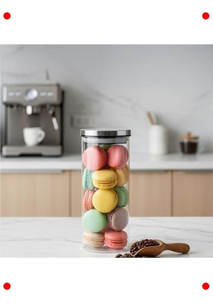 Vakumlu Kapaklı Borosilikat Cam Kavanoz, 1 Litre fırsatları