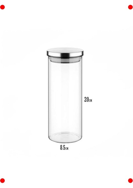 Vakumlu Kapaklı Borosilikat Cam Kavanoz, 1 Litre indirimleri