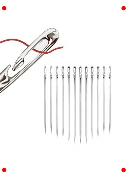12'li Kendinden Iplik Geçirmeli Dikiş Iğnesi Seti