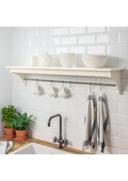 Tornvıken Duvar Rafı Kırık Beyaz 120 cm fiyatları