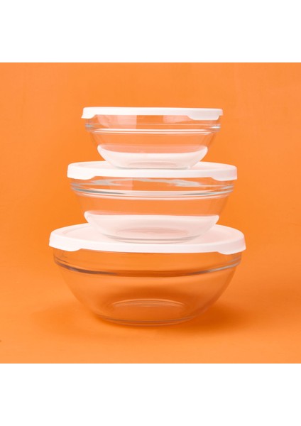 Chef Saklama Kabı Takımı - Şeffaf / Beyaz