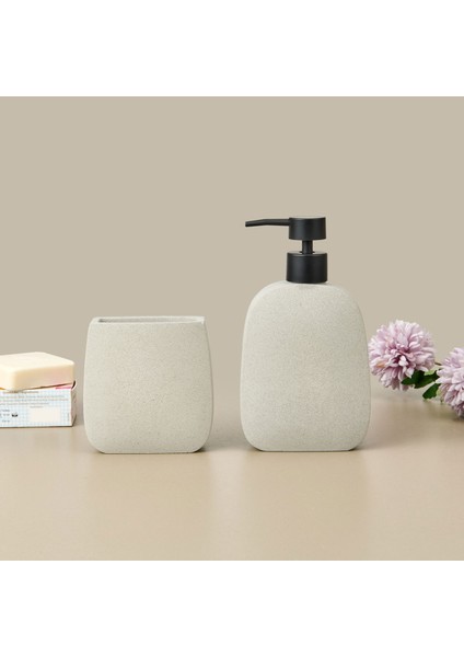 Bath Mithra 2'li Banyo Sıvı Sabunluk Seti - Gri