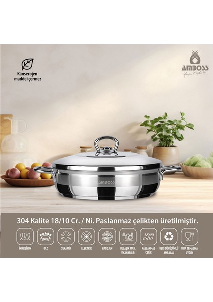 Saphire Karnıyarık Tenceresi - Inox - 24 cm