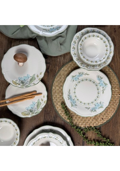 Kitchen Greeny 24 Parça Yemek Takımı - Renkli