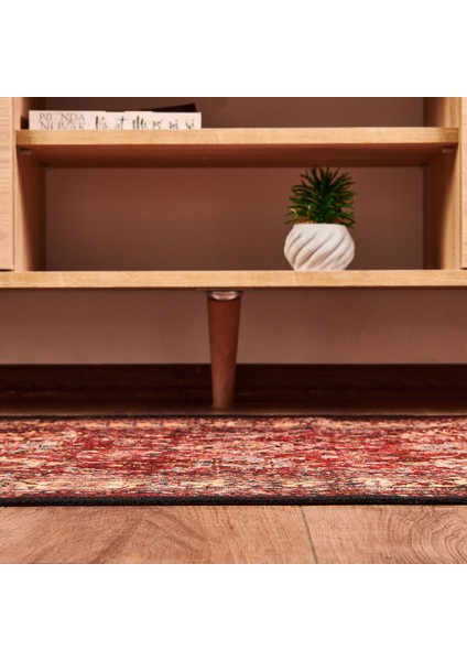 Soft Line Afgan Desenli Halı - Kırmızı - 80X150 cm fiyatları
