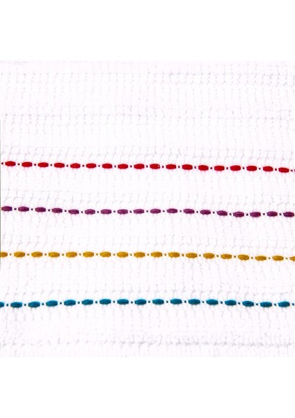 Soft Püsküllü Ayak Havlusu - Beyaz / Renkli - 50X70 cm fiyatları